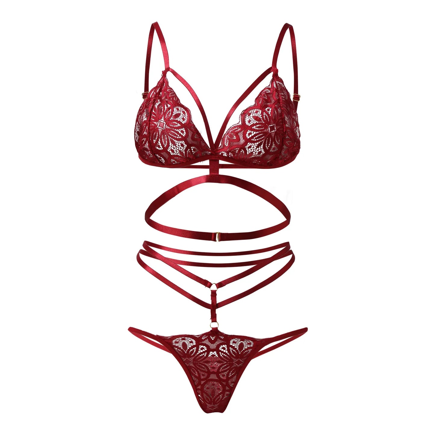 Ensemble de lingerie culotte et soutient gorge en dentelle